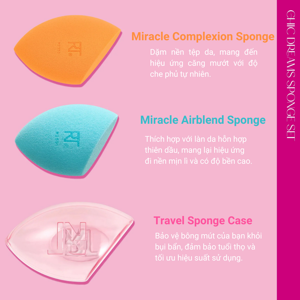 Bộ 2 Miếng Mút Trang Điểm RT Real Techniques Chic Dreams 0106